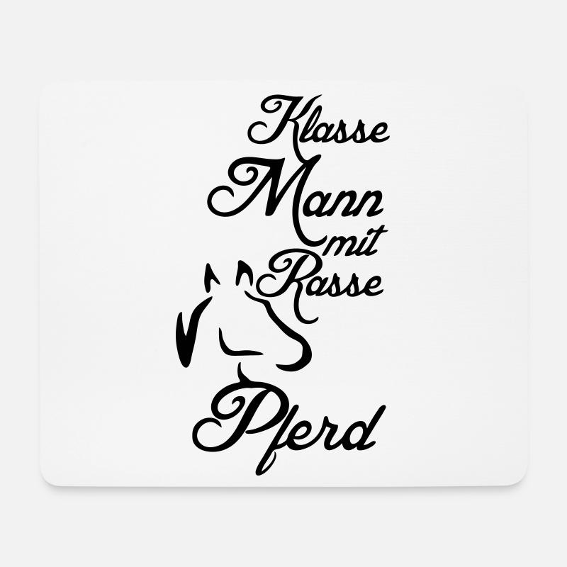 Klasse Mann - Rassepferd Geschenk - Mousepad (Querformat) - Weiß