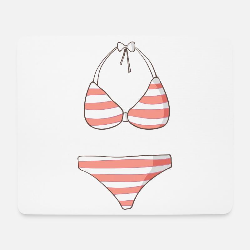 Bikini - Mousepad (Querformat) - Weiß