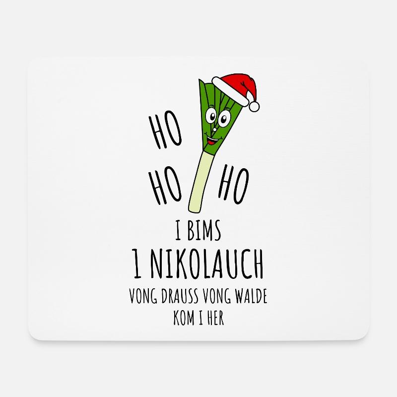 I bims 1 Nikolauch Ho Ho Ho vong drauss vong walde - Mousepad (Querformat) - Weiß