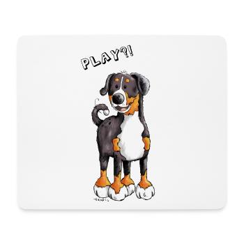 Appenzeller Sennenhund Play - Mousepad (Querformat) - Weiß - Vorne