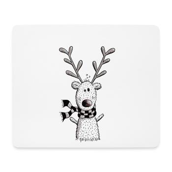 Ho Rentier Ho - Geschenk - Weihnachten - Rentiere - Mousepad (Querformat) - Weiß - Vorne