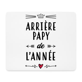 Papy Papi Grand-Père Retraite famille - Tapis de souris (format paysage) - blanc - Devant