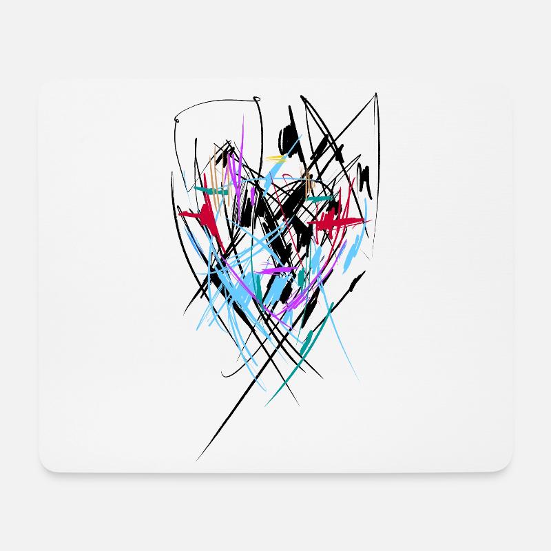 abstrakt - Mousepad (Querformat) - Weiß