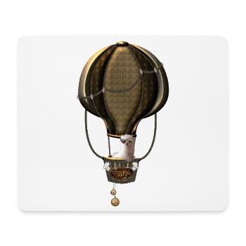 Steampunk, Heißluftballon - Mousepad (Querformat) - Weiß - Vorne