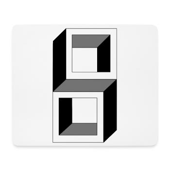 Stacked Frames Monochrome - Mouse Pad (horizontal) - white - Front