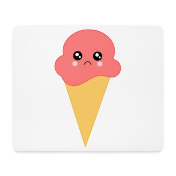Eis Eiscreme Erdbeereis - Mousepad (Querformat) - Weiß - Vorne