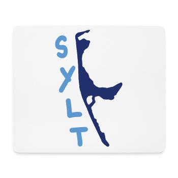sylt blau mit schriftzug - Mousepad (Querformat) - Weiß - Vorne