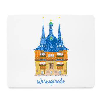 Wernigerode, Rathaus, Fachwerkhaus Ostdeutschland - Mousepad (Querformat) - Weiß - Vorne