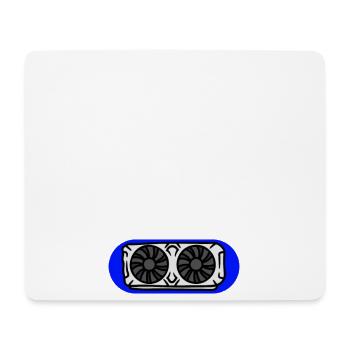 PC Gaming GPU Emblem - Mousepad (Querformat) - Weiß - Vorne