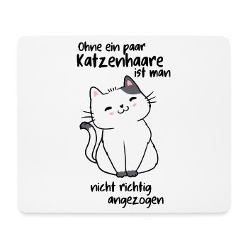 Ohne Katzenhaare - Mousepad (Querformat) - Weiß - Vorne