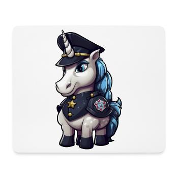 Licorne de la police - Tapis de souris (format paysage) - blanc - Devant