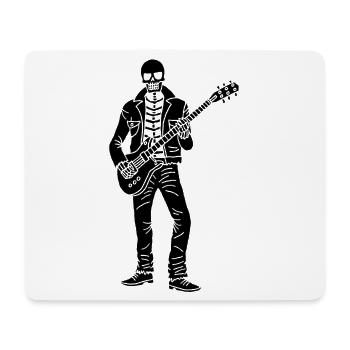 Gitarrist Skeleton (Schwarz) - Mousepad (Querformat) - Weiß - Vorne