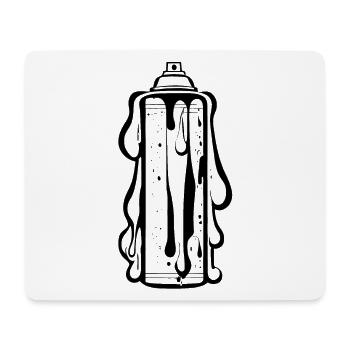 Comic Sprühdose mit Tropfen - Mousepad (Querformat) - Weiß - Vorne