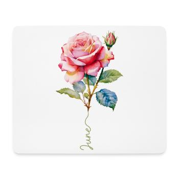 Peint en rose avec des détails éclatants - Tapis de souris (format paysage) - blanc - Devant