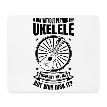 Ukulele Lehrer Scherz - Mousepad (Querformat) - Weiß - Vorne