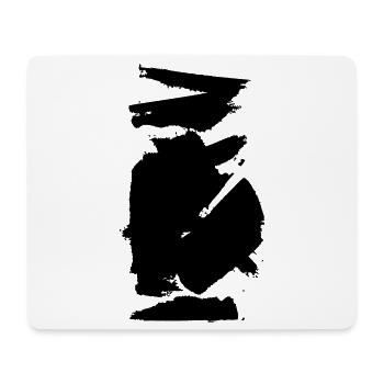 Goutte d’essuie-glace de peinture - Tapis de souris (format paysage) - blanc - Devant