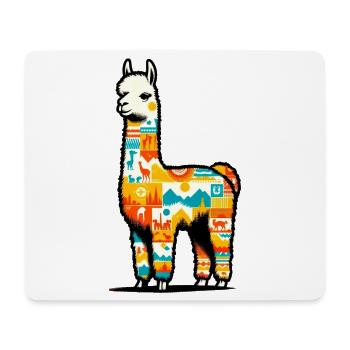 Alpaga - Tapis de souris (format paysage) - blanc - Devant