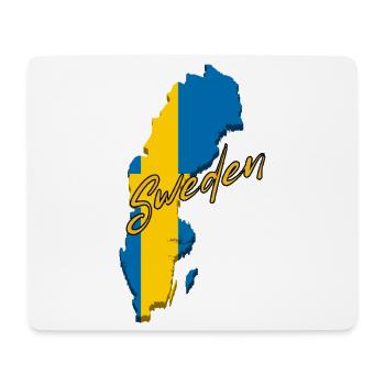 Flagge von Schweden, schwedischer Stolz - Mousepad (Querformat) - Weiß - Vorne