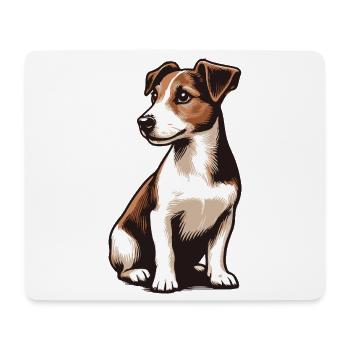 Jack Russell Terrier - Tapis de souris (format paysage) - blanc - Devant