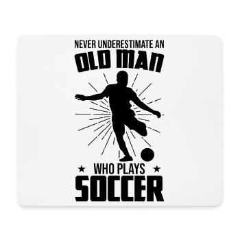 Großvater Fußballspieler - Mousepad (Querformat) - Weiß - Vorne