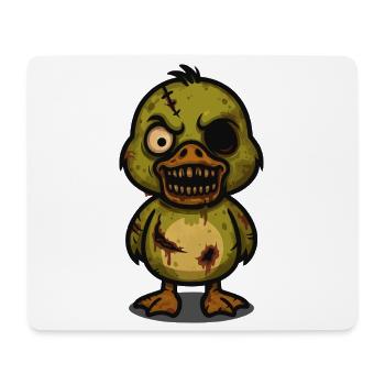 Zombie Duck – Creepy-Cute Halloween Cartoon - Mouse Pad (horizontal) - white - Front