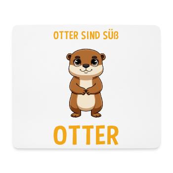 Les loutres sont mignonnes Je suis mignonne donc je suis une loutre - Tapis de souris (format paysage) - blanc - Devant