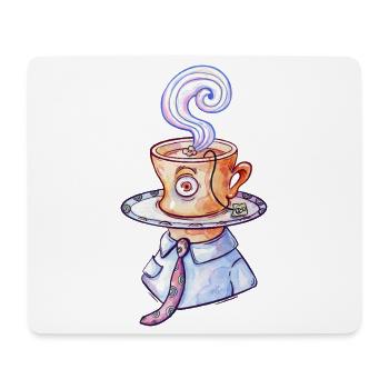 Surreal Tea Cup Man - Mouse Pad (horizontal) - white - Front
