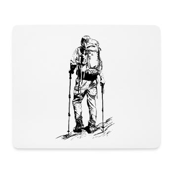 Wanderer Wandern Wanderdesign - Mousepad (Querformat) - Weiß - Vorne