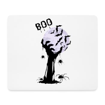 Moonlit night bats over creepy tree - Mouse Pad (horizontal) - white - Front