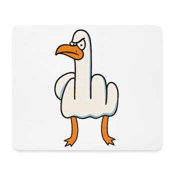 you me too - stinky finger - middle finger - Mouse Pad (horizontal) - white - Front