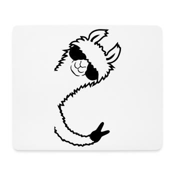 Lama Cool Sonnenbrille Not My Problama Peace Hand - Mousepad (Querformat) - Weiß - Vorne