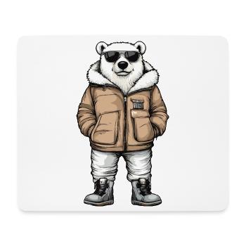 Polar Bear Cool Winter - Mouse Pad (horizontal) - white - Front