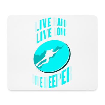 Diving Diver Snorkeling Recreational Diver - Mouse Pad (horizontal) - white - Front