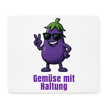 Vegetables with Attitude – Purple Eggplant - Mouse Pad (horizontal) - white - Front