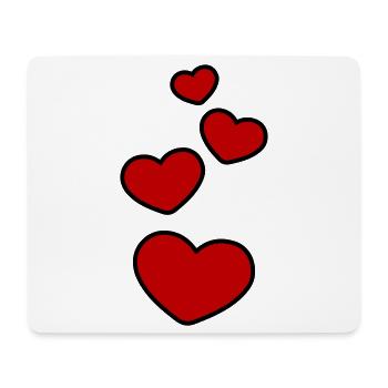 Hearts Symbol Love - Mouse Pad (horizontal) - white - Front