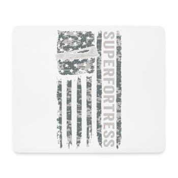 Superfortress American Flag Military Camouflage - Mouse Pad (horizontal) - white - Front