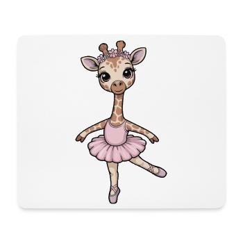 Ballerina ballette ballet des girafes - Tapis de souris (format paysage) - blanc - Devant