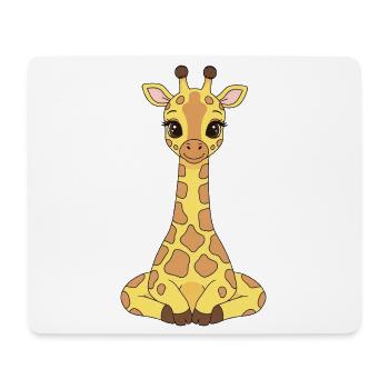 Illustration de girafes mignonnes - Tapis de souris (format paysage) - blanc - Devant