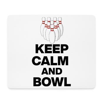 KEEP CALM AND BOWL, STRIKE MEISTER! PIN SNIPER - Mousepad (Querformat) - Weiß - Vorne