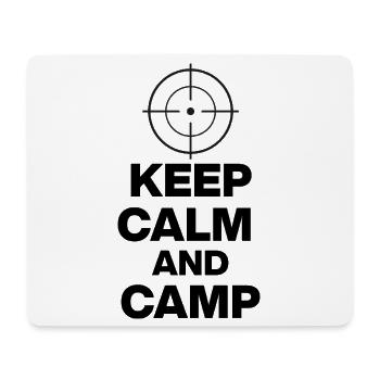 KEEP CALM AND CAMP, CAMPEN POWER! ZOCKER SNIPER ⌖ - Mousepad (Querformat) - Weiß - Vorne