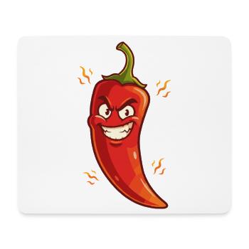 Dessin animé Angry Chili – Flamy & Naughty - Tapis de souris (format paysage) - blanc - Devant