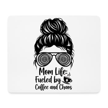 Mother's Life: Driven by Coffee and Chaos - Mouse Pad (horizontal) - white - Front