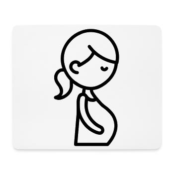 Schwangere - Mousepad (Querformat) - Weiß - Vorne