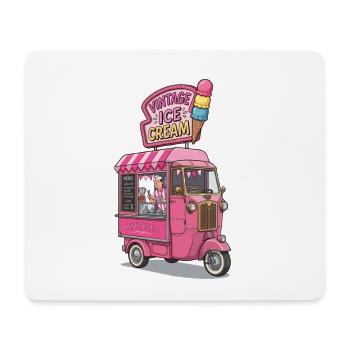 Vintage Pink Gelato Truck - Mouse Pad (horizontal) - white - Front