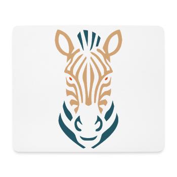 Zebra Head Neon Lines - Mouse Pad (horizontal) - white - Front