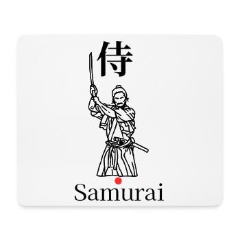 Samurai Symbol Minimal Schwarz Weiß Rot - Mousepad (Querformat) - Weiß - Vorne