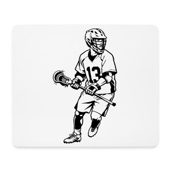 Lacrosse - Mouse Pad (horizontal) - white - Front