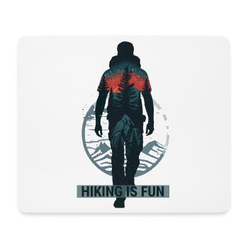 Hiking wandern Is Fun Retro Outdoor Adventure - Mousepad (Querformat) - Weiß - Vorne