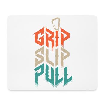 Grip Slip Pull Climbing Grunge - Tapis de souris (format paysage) - blanc - Devant
