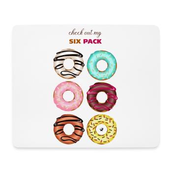 Illustration de six beignets glacés avec inscription - Tapis de souris (format paysage) - blanc - Devant